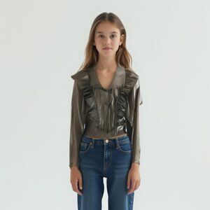 Shein faux  leather 7Y